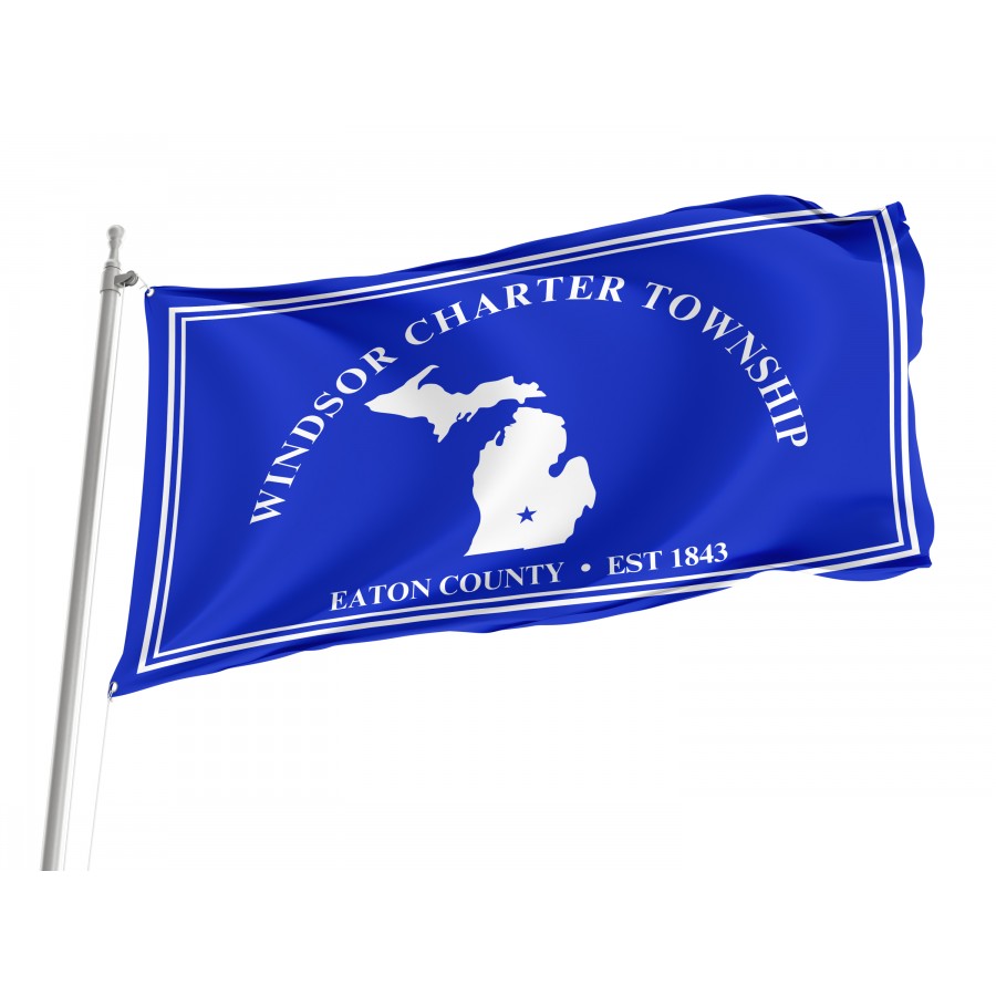 Flag of Windsor Charter Township, Michigan, Patriotic Flags, Unique Design Print, Flags for Indoor & Outdoor Use