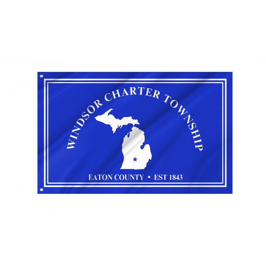 Flag of Windsor Charter Township, Michigan, Patriotic Flags, Unique Design Print, Flags for Indoor & Outdoor Use