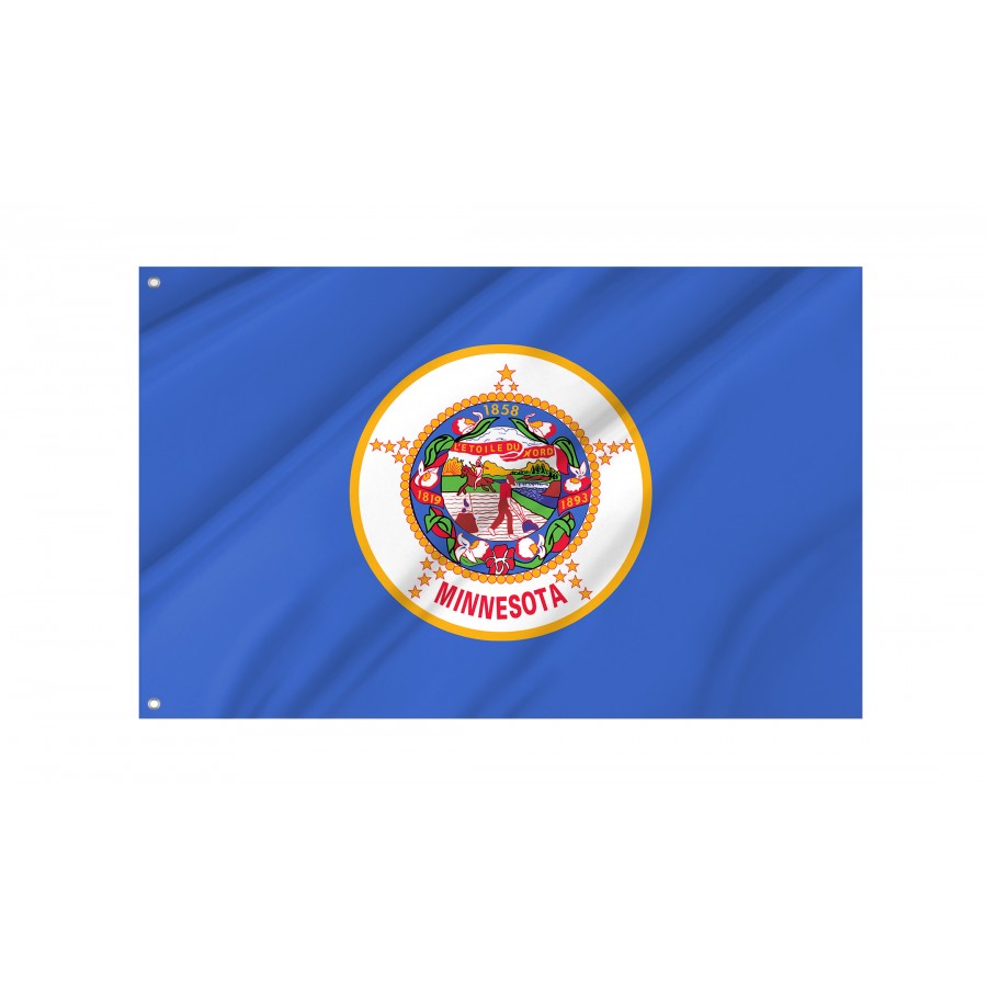 Flag of Minnesota State, Patriotic Flags, Unique Design Print, Flags for Indoor & Outdoor Use