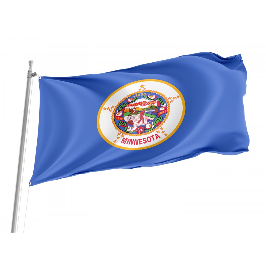 Flag of Minnesota State, Patriotic Flags, Unique Design Print, Flags for Indoor & Outdoor Use