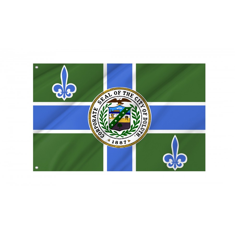 Flag of Duluth, Minnesota 1979-2019, Patriotic Flags, Unique Design Print, Flags for Indoor & Outdoor Use