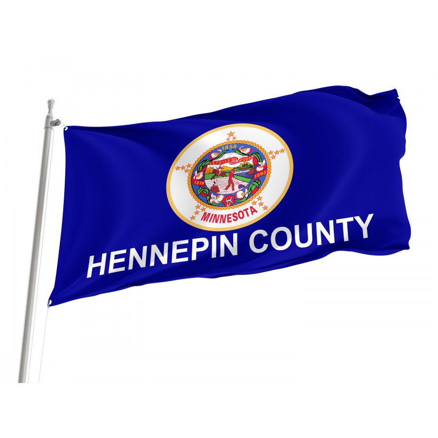 Flag of Hennepin County, Minnesota, Patriotic Flags, Unique Design Print, Flags for Indoor & Outdoor Use