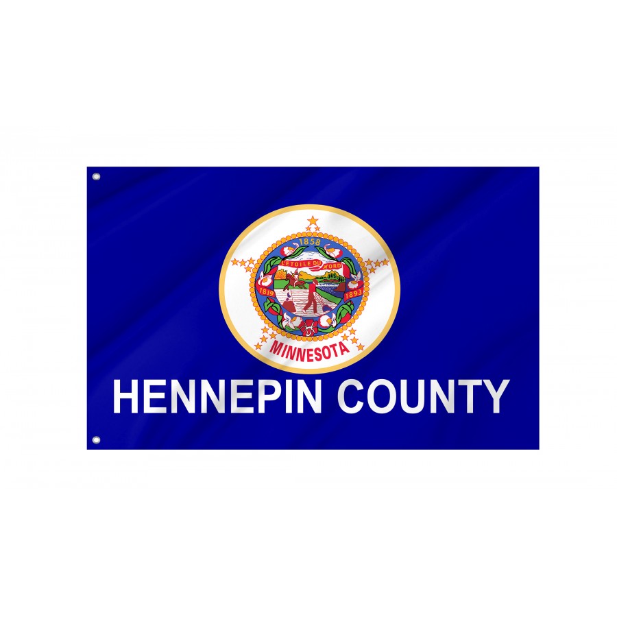 Flag of Hennepin County, Minnesota, Patriotic Flags, Unique Design Print, Flags for Indoor & Outdoor Use