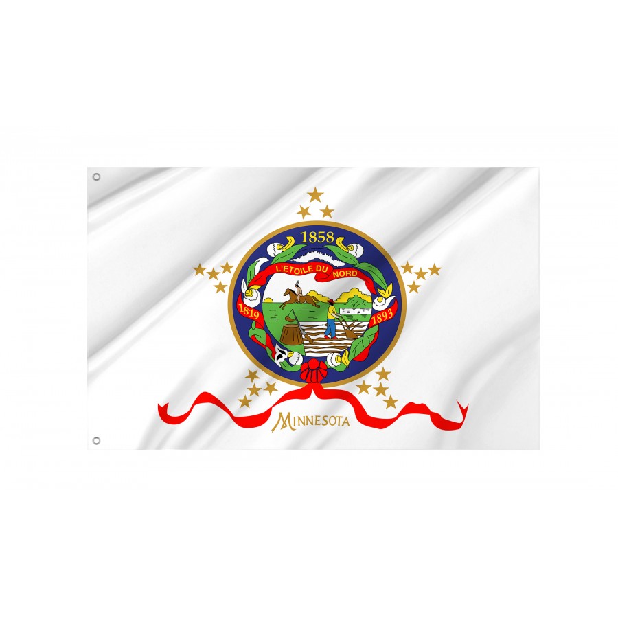 Flag of Minnesota 1893-1957, Patriotic Flags, Unique Design Print, Flags for Indoor & Outdoor Use