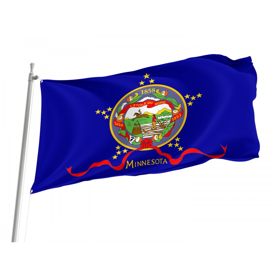 Flag of Minnesota 1893, Patriotic Flags, Unique Design Print, Flags for Indoor & Outdoor Use