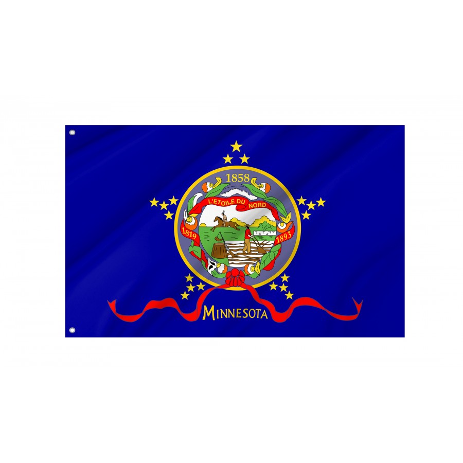 Flag of Minnesota 1893, Patriotic Flags, Unique Design Print, Flags for Indoor & Outdoor Use