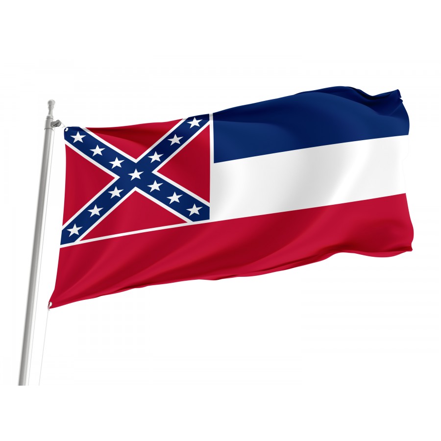 Flag of Mississippi 2001-2020, Patriotic Flags, Unique Design Print, Flags for Indoor & Outdoor Use