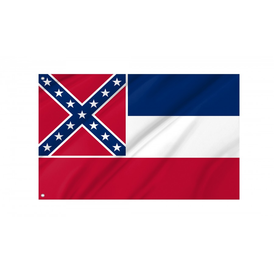 Flag of Mississippi 2001-2020, Patriotic Flags, Unique Design Print, Flags for Indoor & Outdoor Use
