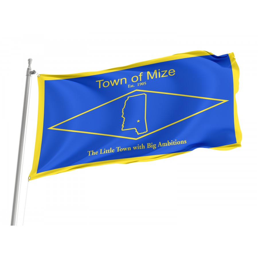Flag of Mize, Mississippi, Patriotic Flags, Unique Design Print, Flags for Indoor & Outdoor Use