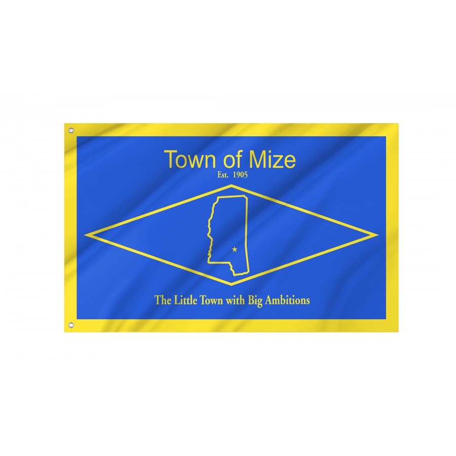 Flag of Mize, Mississippi, Patriotic Flags, Unique Design Print, Flags for Indoor & Outdoor Use