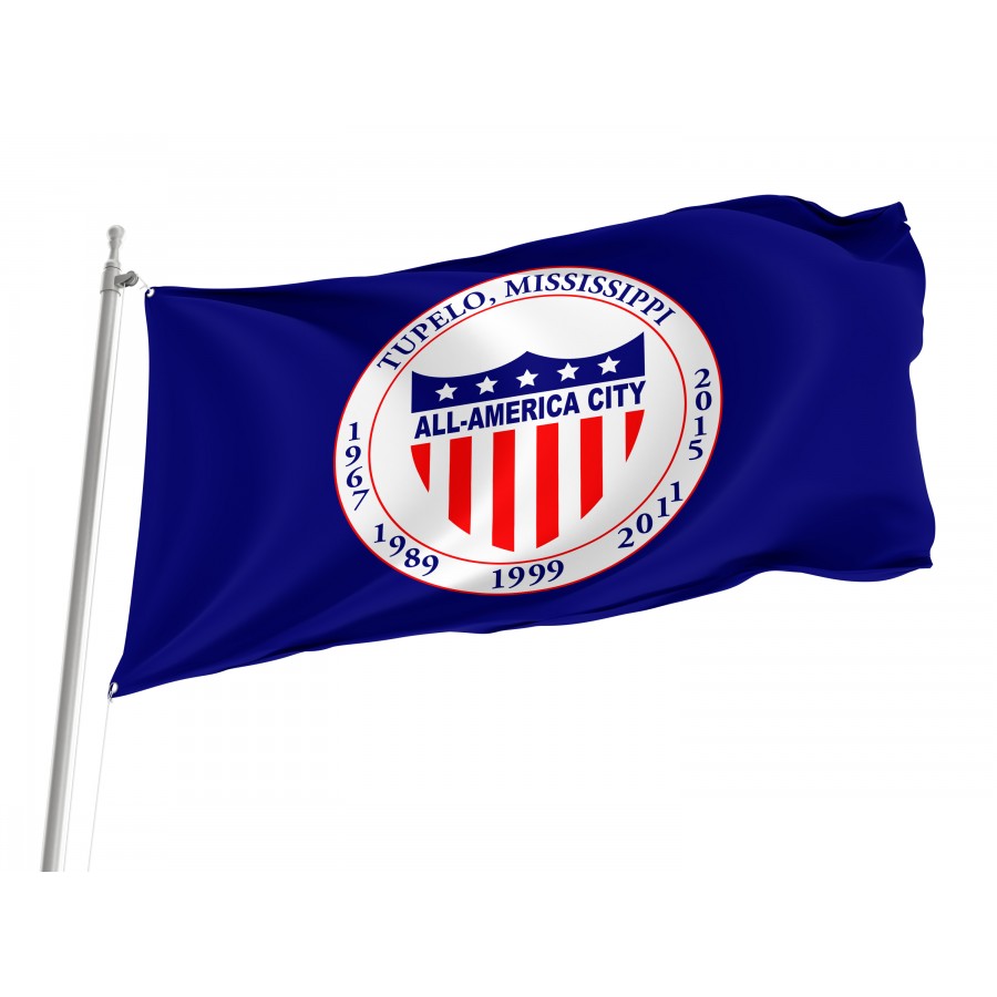 Flag of Tupelo, Mississippi, Patriotic Flags, Unique Design Print, Flags for Indoor & Outdoor Use
