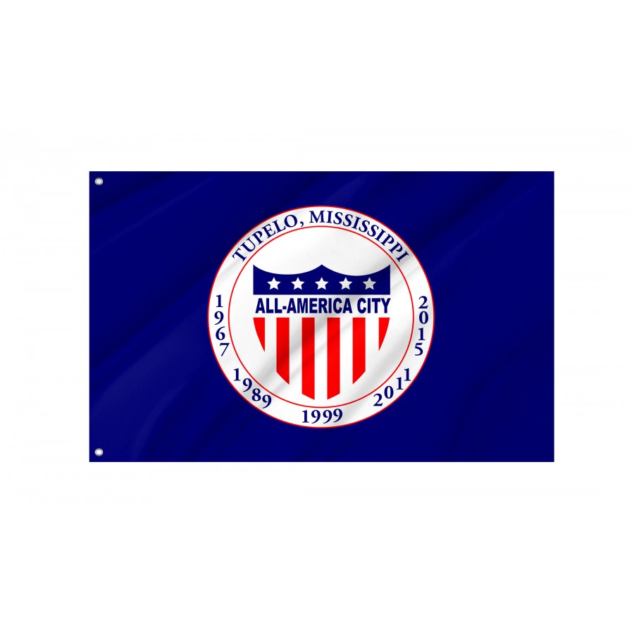 Flag of Tupelo, Mississippi, Patriotic Flags, Unique Design Print, Flags for Indoor & Outdoor Use