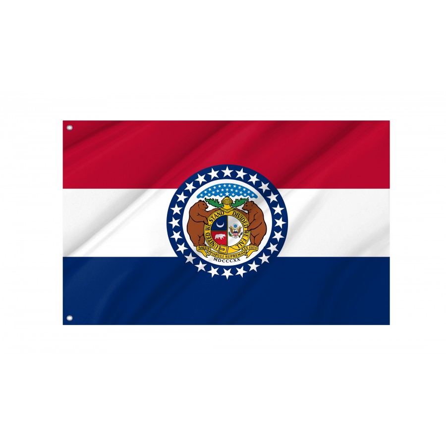 Flag of Missouri State, Patriotic Flags, Unique Design Print, Flags for Indoor & Outdoor Use