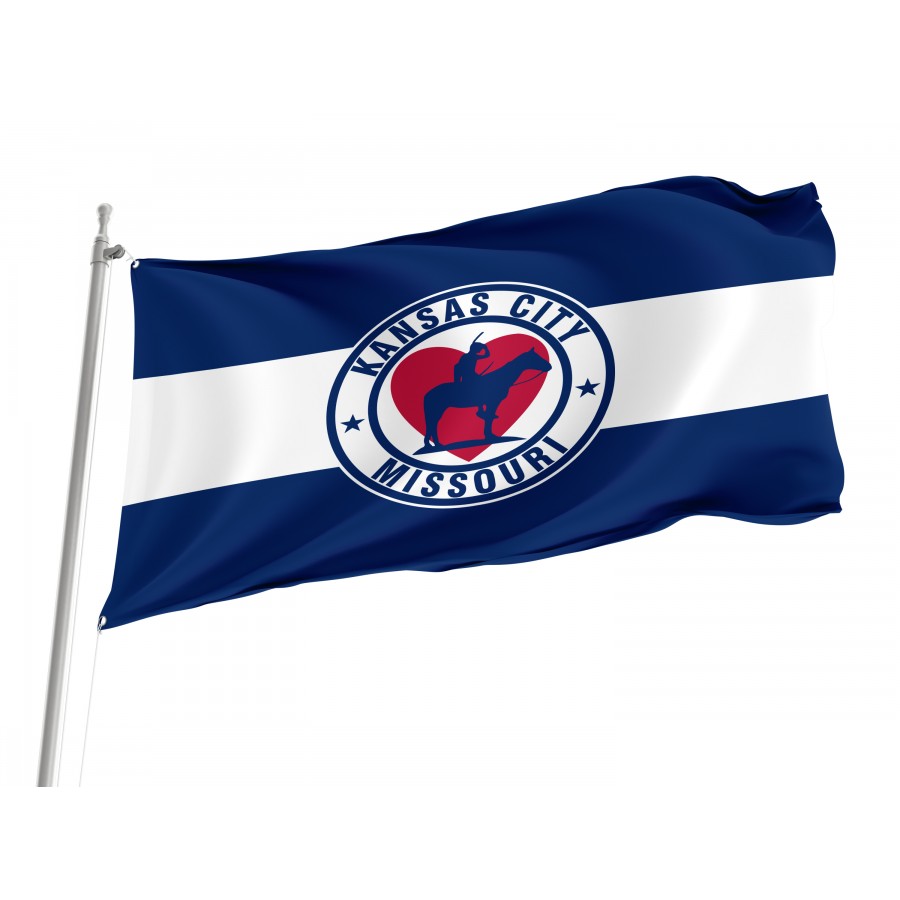 Flag of Kansas City, Missouri 1944-1972, Patriotic Flags, Unique Design Print, Flags for Indoor & Outdoor Use