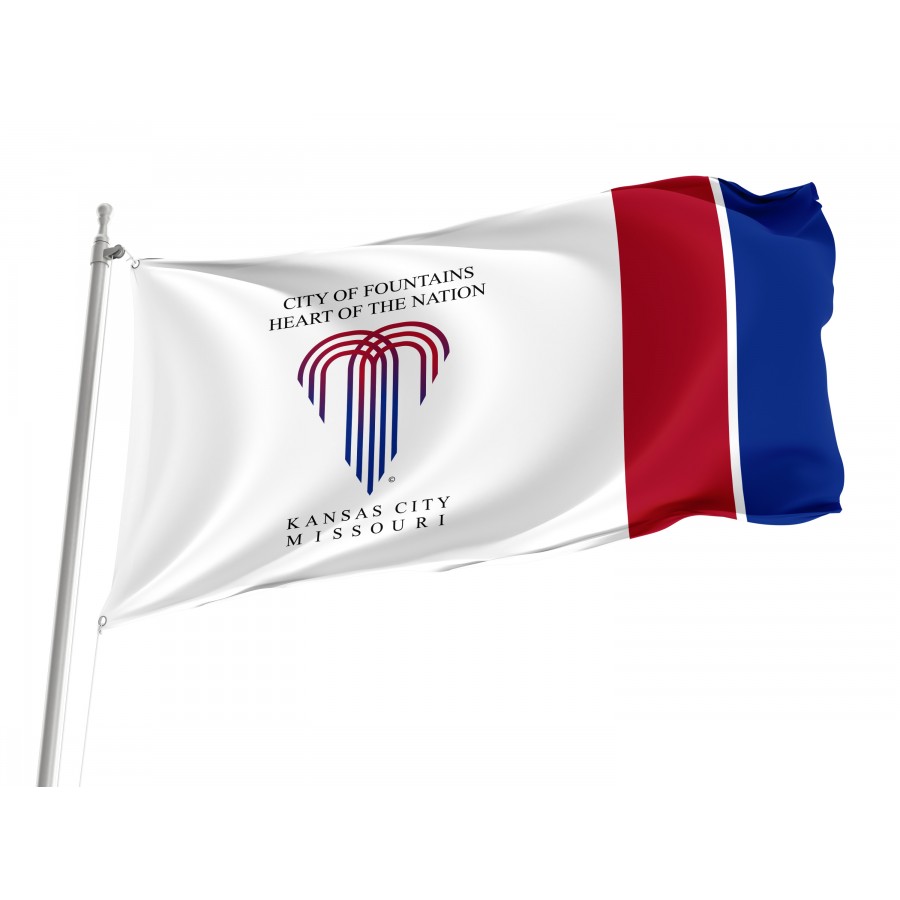 Flag of Kansas City, Missouri 1992-1995, Patriotic Flags, Unique Design Print, Flags for Indoor & Outdoor Use