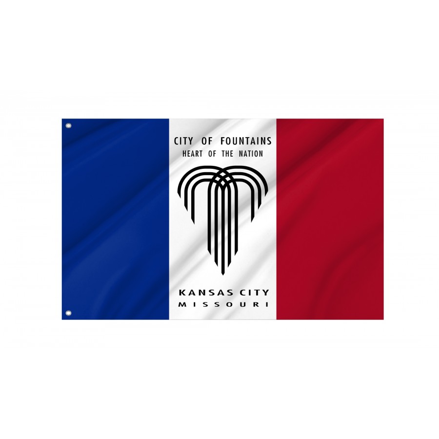 Flag of Kansas City, Missouri 1995-2023, Patriotic Flags, Unique Design Print, Flags for Indoor & Outdoor Use