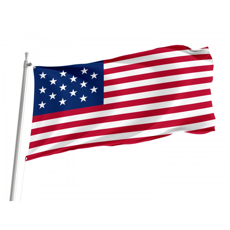 Us Flag 15 Stars, Patriotic Flags, Unique Design Print, Flags For Indoor & Outdoor Use - High Quality United States for Indoor and Outdoor Use