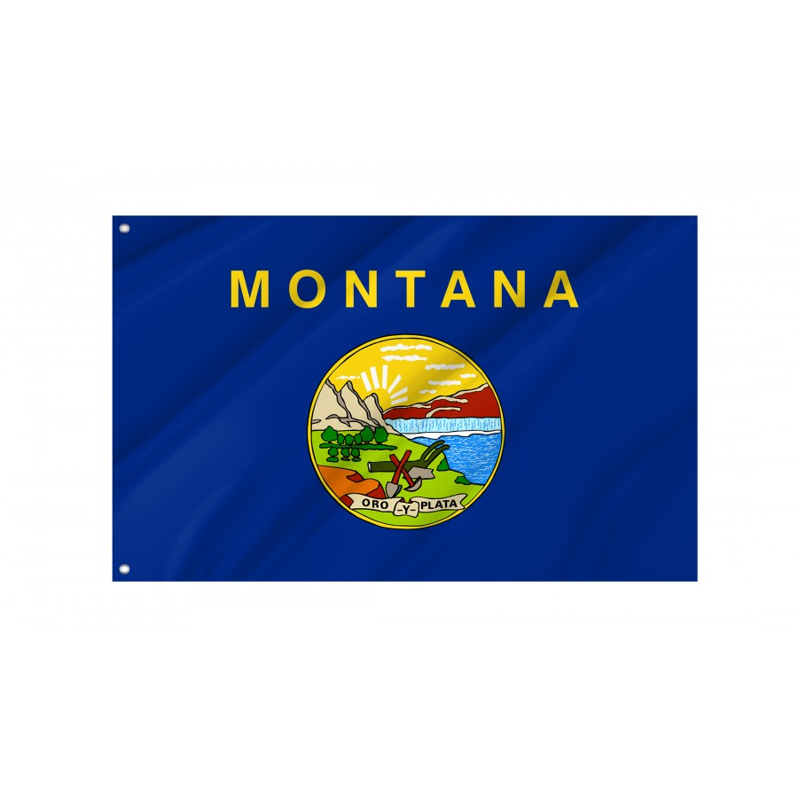 Flag of Montana State, Patriotic Flags, Unique Design Print, Flags for Indoor & Outdoor Use
