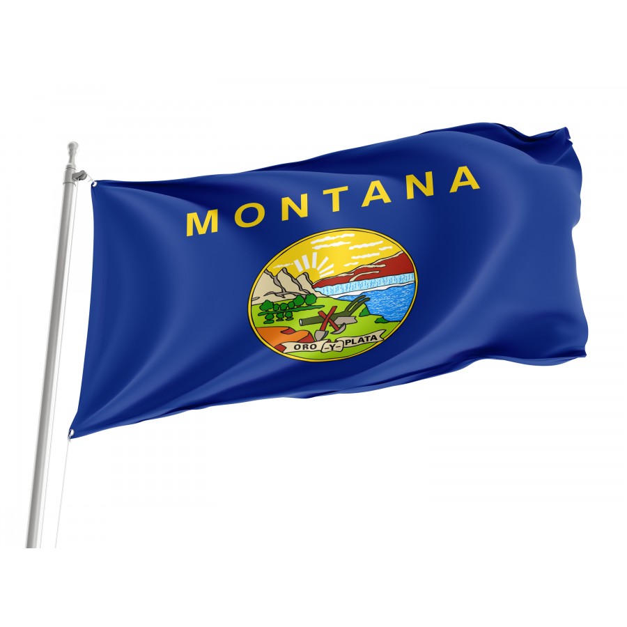 Flag of Montana State, Patriotic Flags, Unique Design Print, Flags for Indoor & Outdoor Use