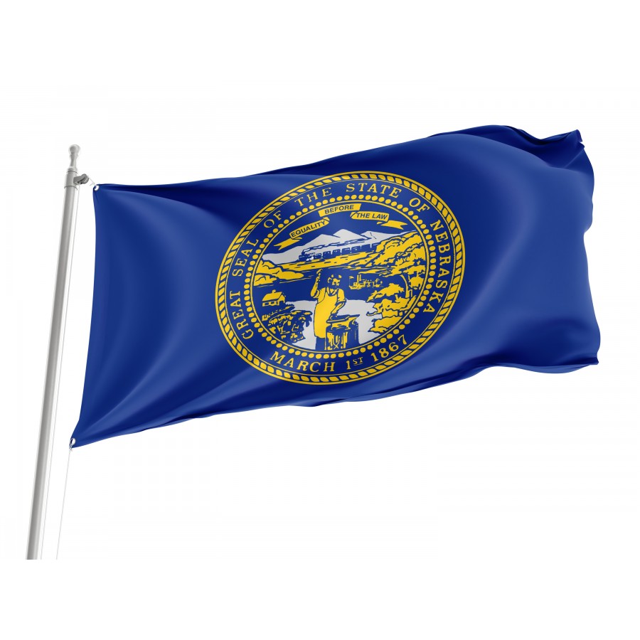Flag Of Nebraska State, Patriotic Flags, Unique Design Print, Flags For Indoor & Outdoor Use - High Quality Nebraska for Indoor and Outdoor Use