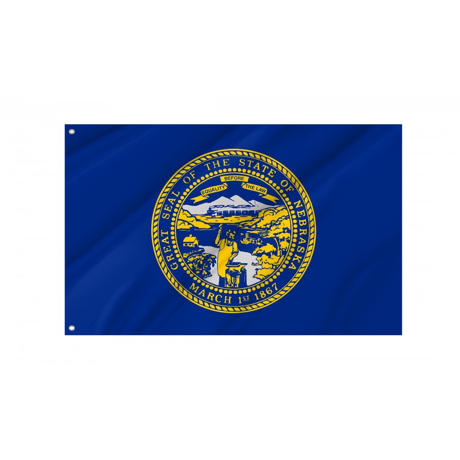 Flag Of Nebraska State, Patriotic Flags, Unique Design Print, Flags For Indoor & Outdoor Use - High Quality Nebraska for Indoor and Outdoor Use