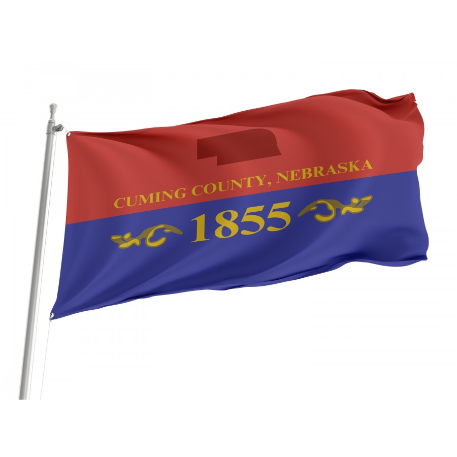Flag Of Cuming County, Nebraska, Patriotic Flags, Unique Design Print, Flags For Indoor & Outdoor Use - High Quality Nebraska for Indoor and Outdoor Use