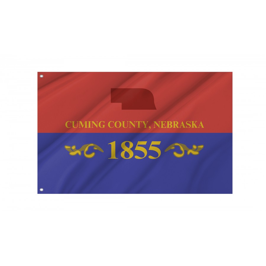 Flag Of Cuming County, Nebraska, Patriotic Flags, Unique Design Print, Flags For Indoor & Outdoor Use - High Quality Nebraska for Indoor and Outdoor Use