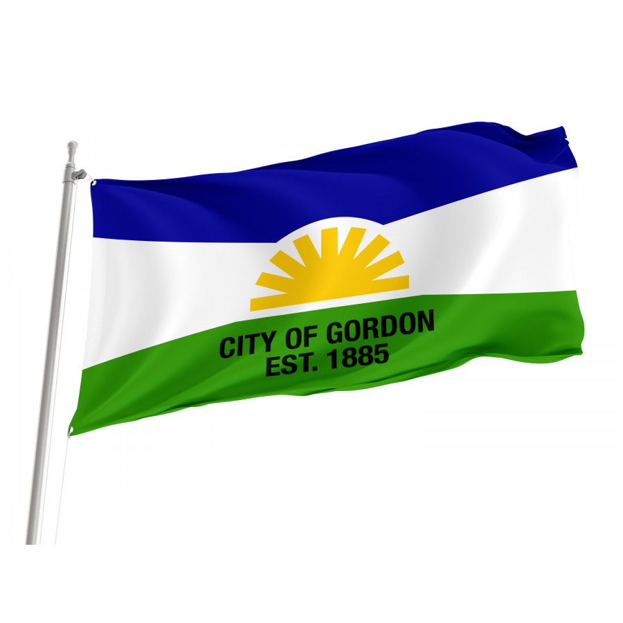 Flag Of Gordon, Nebraska, Patriotic Flags, Unique Design Print, Flags For Indoor & Outdoor Use - High Quality Nebraska for Indoor and Outdoor Use