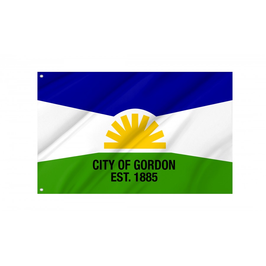 Flag Of Gordon, Nebraska, Patriotic Flags, Unique Design Print, Flags For Indoor & Outdoor Use - High Quality Nebraska for Indoor and Outdoor Use
