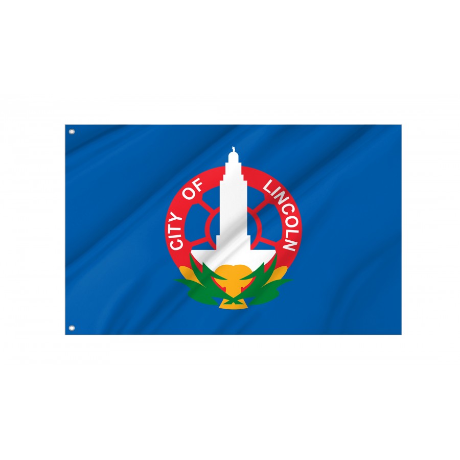 Flag Of Lincoln, Nebraska, Patriotic Flags, Unique Design Print, Flags For Indoor & Outdoor Use - High Quality Nebraska for Indoor and Outdoor Use