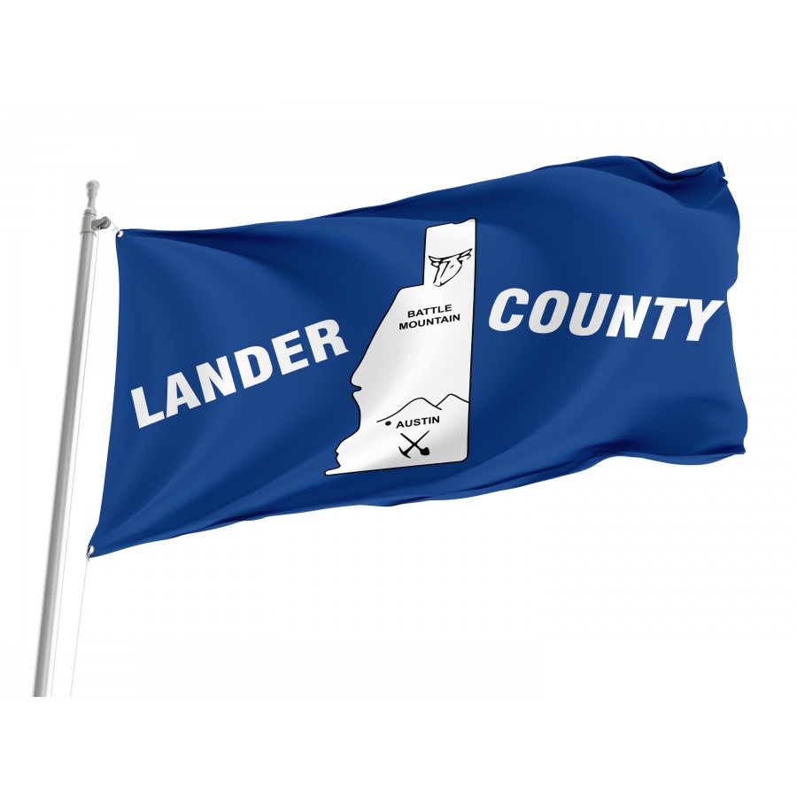 Flag of Lander County, Nevada, Patriotic Flags, Unique Design Print, Flags for Indoor & Outdoor Use