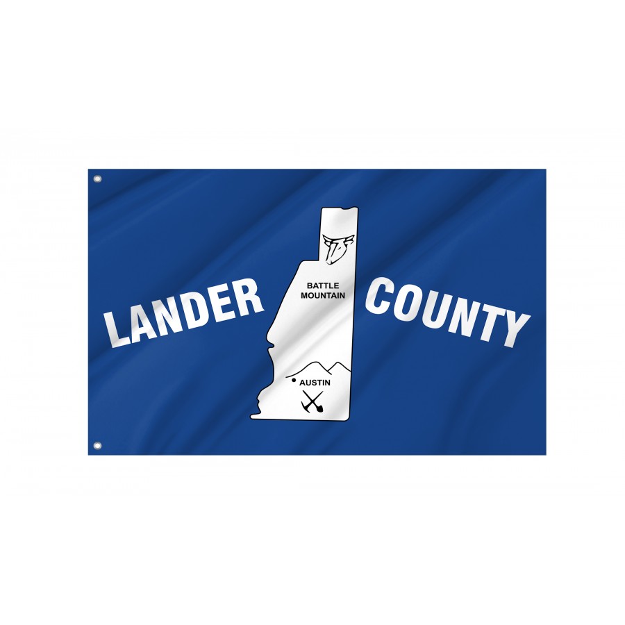 Flag of Lander County, Nevada, Patriotic Flags, Unique Design Print, Flags for Indoor & Outdoor Use