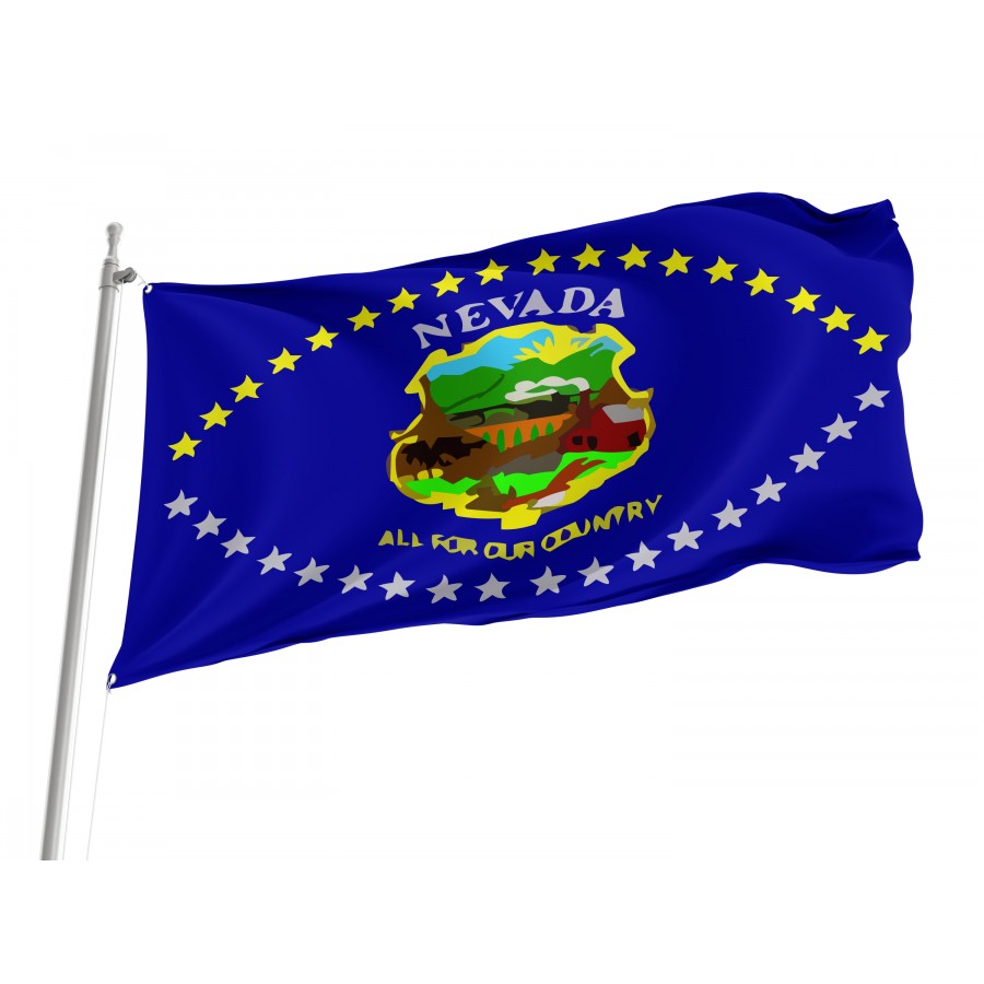 Flag of Nevada 1915-1929, Patriotic Flags, Unique Design Print, Flags for Indoor & Outdoor Use