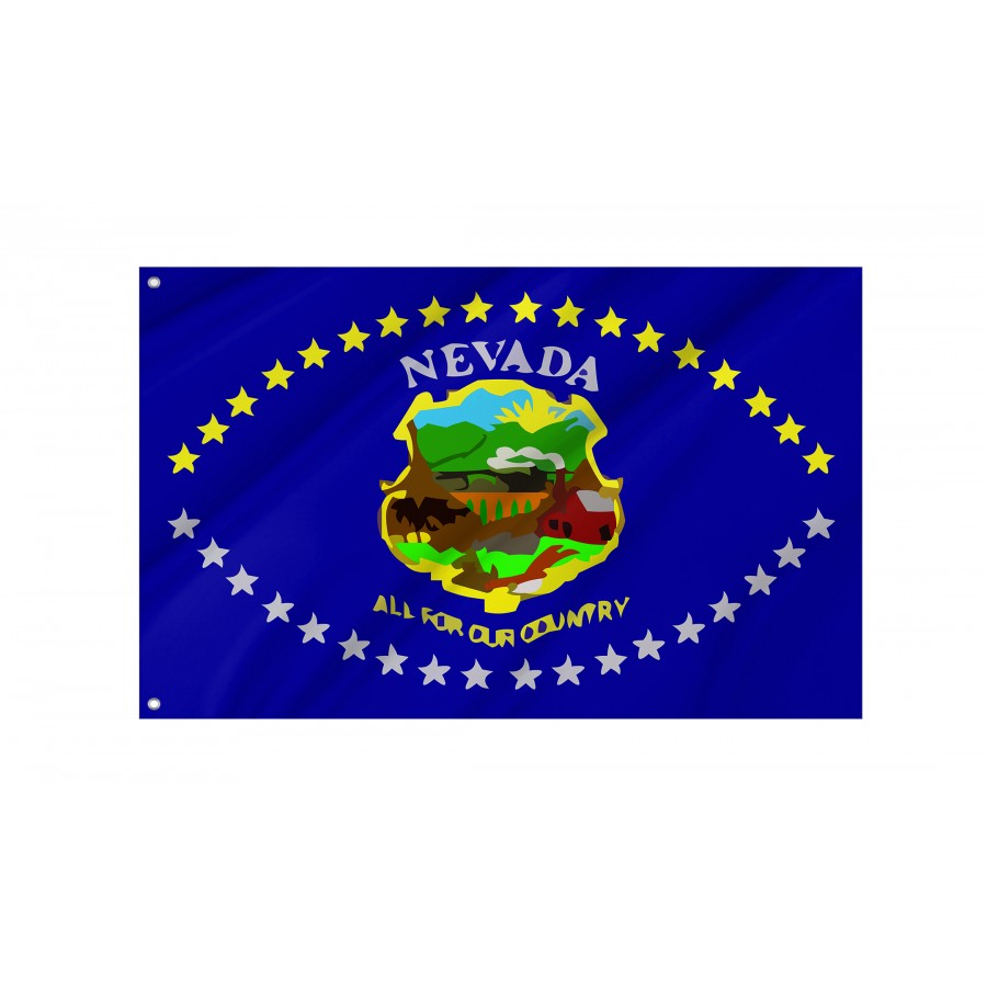 Flag of Nevada 1915-1929, Patriotic Flags, Unique Design Print, Flags for Indoor & Outdoor Use