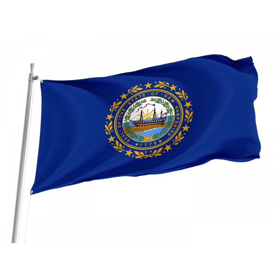 Flag of New Hampshire State, Patriotic Flags, Unique Design Print, Flags for Indoor & Outdoor Use