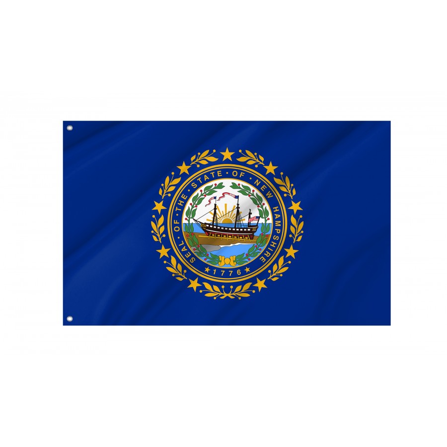 Flag of New Hampshire State, Patriotic Flags, Unique Design Print, Flags for Indoor & Outdoor Use