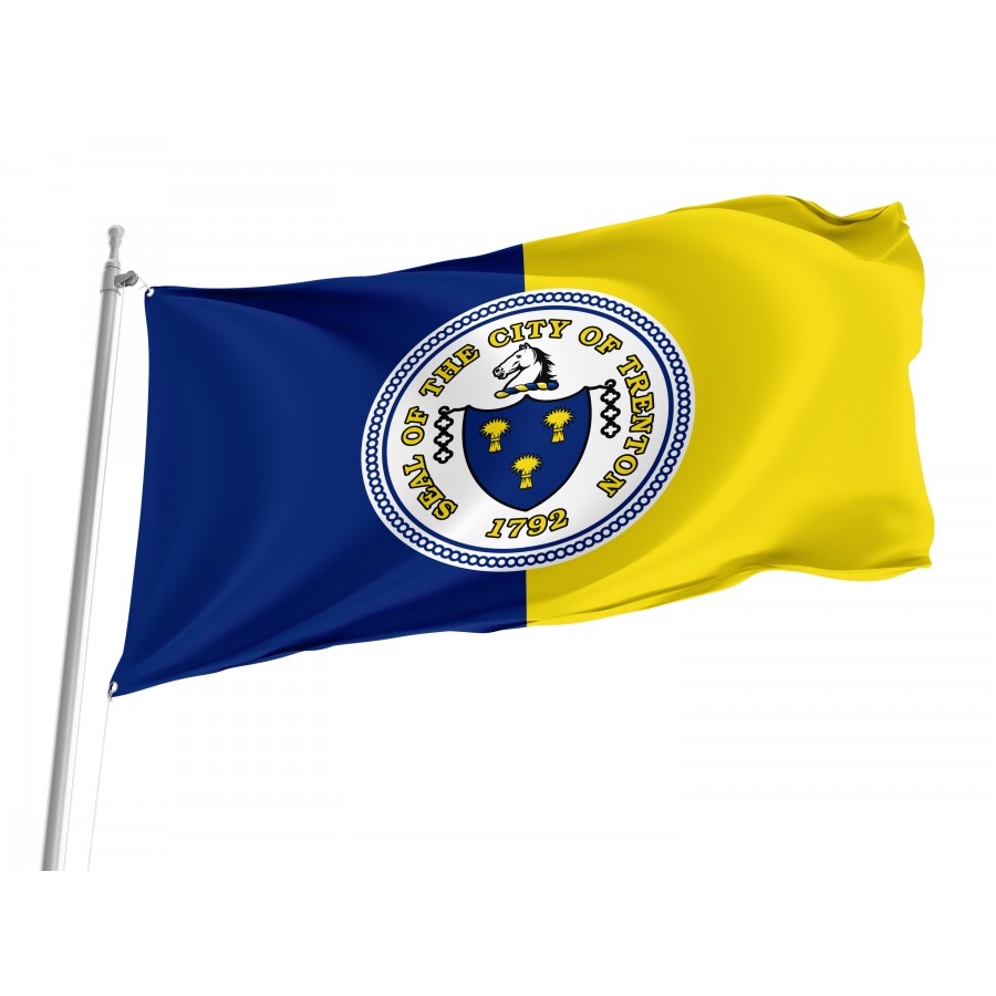 Flag of Trenton, New Jersey, Patriotic Flags, Unique Design Print, Flags for Indoor & Outdoor Use