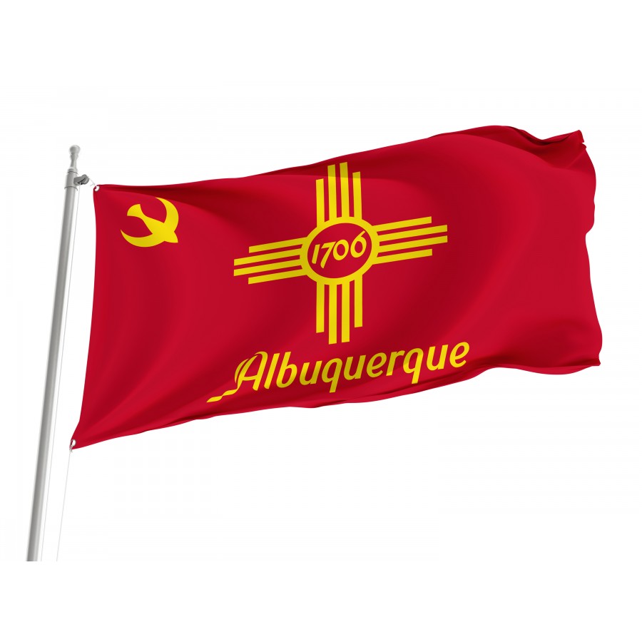 Flag of Albuquerque, New Mexico, Patriotic Flags, Unique Design Print, Flags for Indoor & Outdoor Use