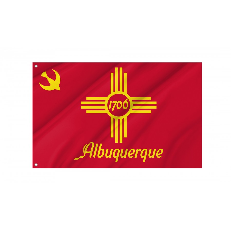 Flag of Albuquerque, New Mexico, Patriotic Flags, Unique Design Print, Flags for Indoor & Outdoor Use