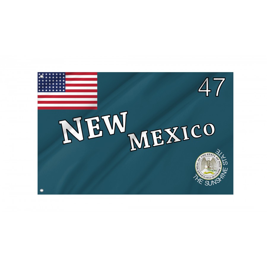 Flag of New Mexico 1912-1925, Patriotic Flags, Unique Design Print, Flags for Indoor & Outdoor Use
