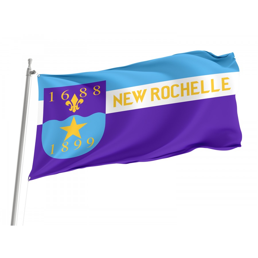 Flag of New Rochelle, New York, Patriotic Flags, Unique Design Print, Flags for Indoor & Outdoor Use