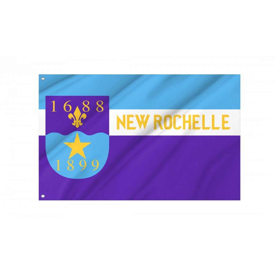 Flag of New Rochelle, New York, Patriotic Flags, Unique Design Print, Flags for Indoor & Outdoor Use