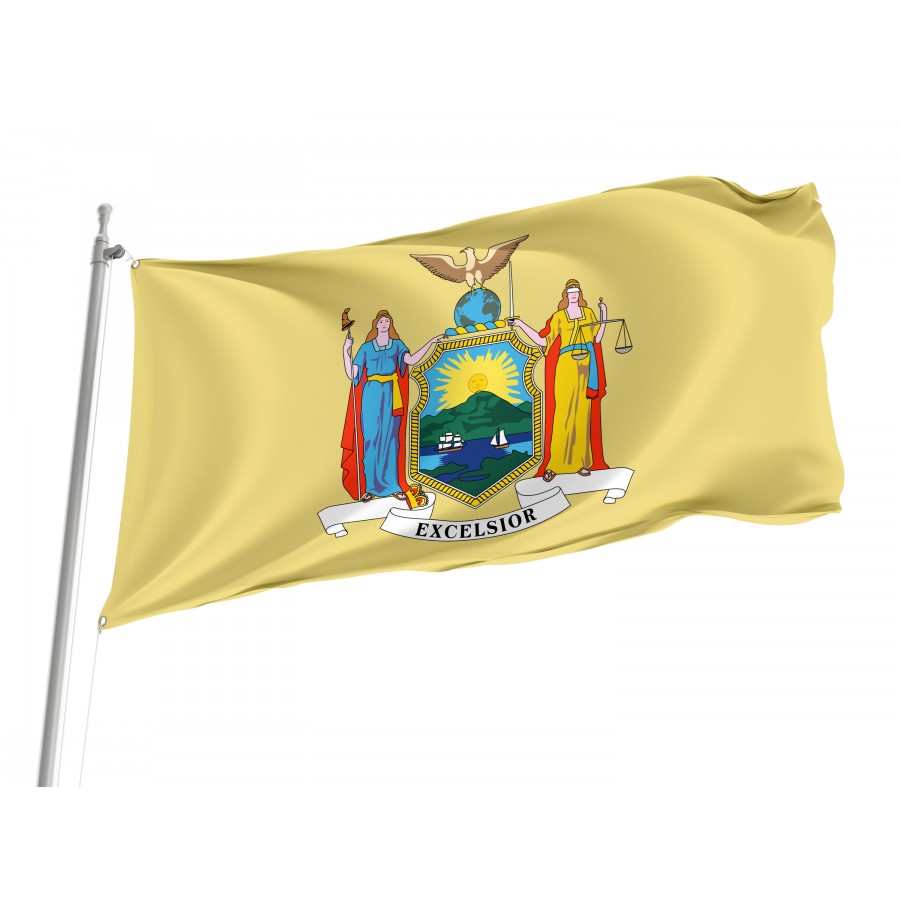 Flag Of New York 1896-1901, Patriotic Flags, Unique Design Print, Flags For Indoor & Outdoor Use - High Quality New York for Indoor and Outdoor Use