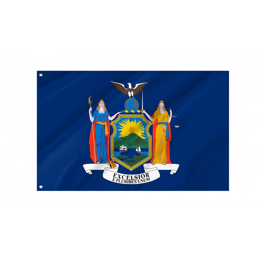 Flag of New York State, Patriotic Flags, Unique Design Print, Flags for Indoor & Outdoor Use