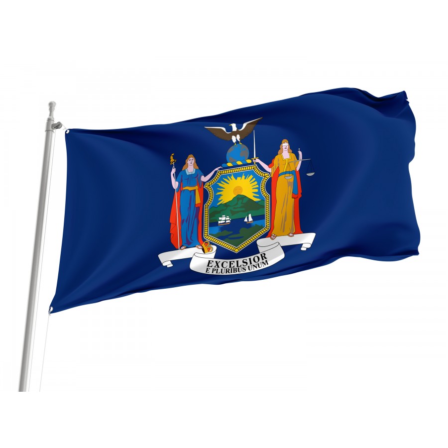 Flag of New York State, Patriotic Flags, Unique Design Print, Flags for Indoor & Outdoor Use