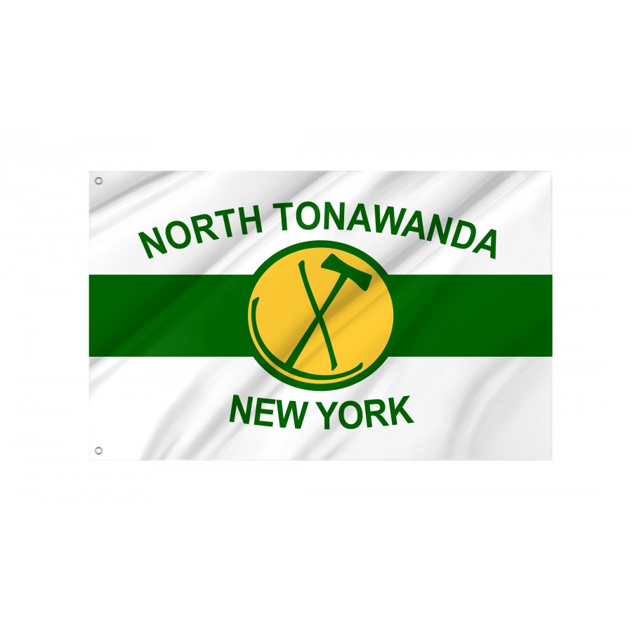 Flag of North Tonawanda, New York, Patriotic Flags, Unique Design Print, Flags for Indoor & Outdoor Use