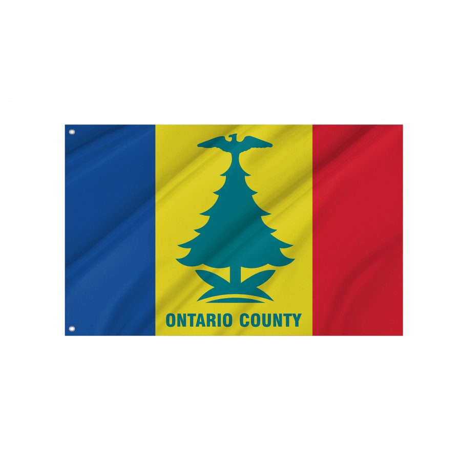 Flag of Ontario County, New York, Patriotic Flags, Unique Design Print, Flags for Indoor & Outdoor Use