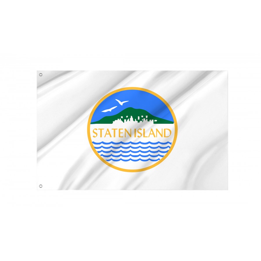 Flag of Staten Island, New York 1971-2016, Patriotic Flags, Unique Design Print, Flags for Indoor & Outdoor Use