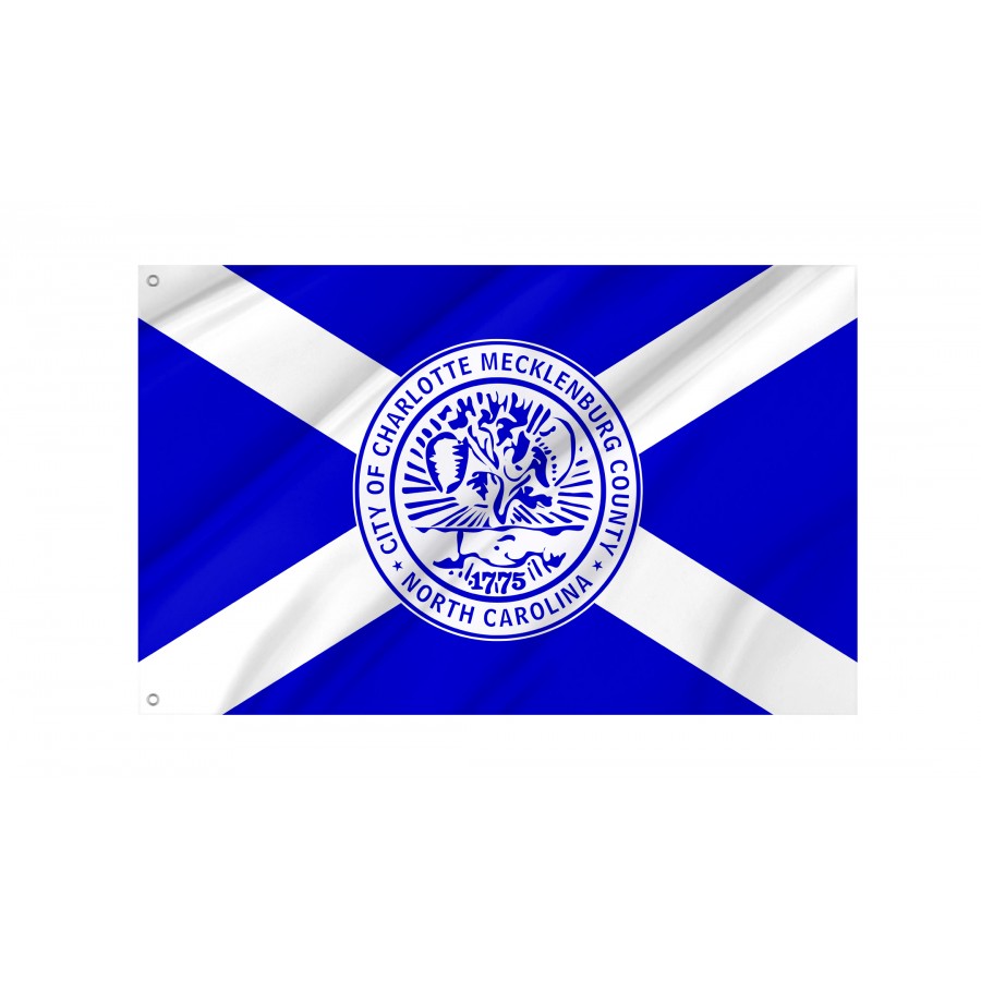 Flag of Charlotte, North Carolina, Patriotic Flags, Unique Design Print, Flags for Indoor & Outdoor Use
