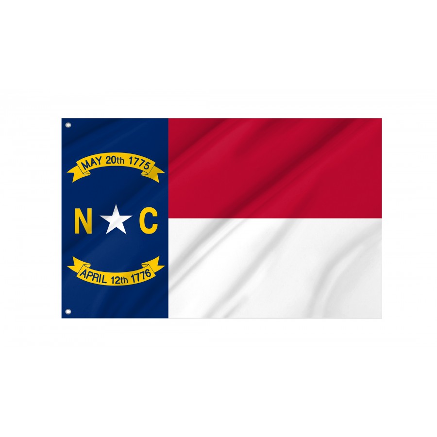 Flag of North Carolina State, Patriotic Flags, Unique Design Print, Flags for Indoor & Outdoor Use